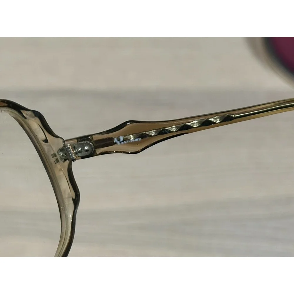 Vintage 50's Pathway Bronzetone Clear Gold Like Eyeglasses Frame Womens
